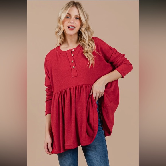 Boho Striped Baby Doll Long Sleeve - Picture 3 of 8